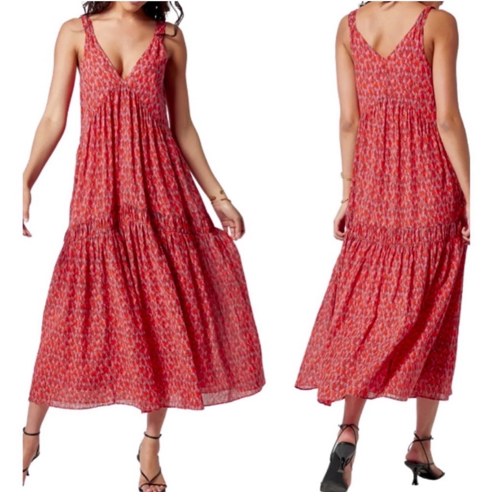 JOIE Cotton Tiered Maxi Dress in Tea Rose